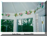 Floral border painting by James Labadie in porch at a home in Lake Orion Michigan