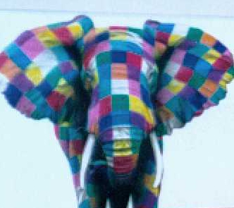 'Elmer the Patchwork Elephant' mural