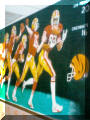 mural artist James Labadie - Drive of the Decade football mural