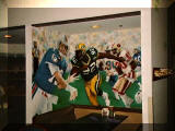 mural artist James Labadie - football mural, left side
